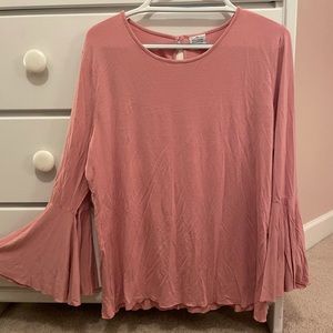 Long Bell Sleeve Blouse